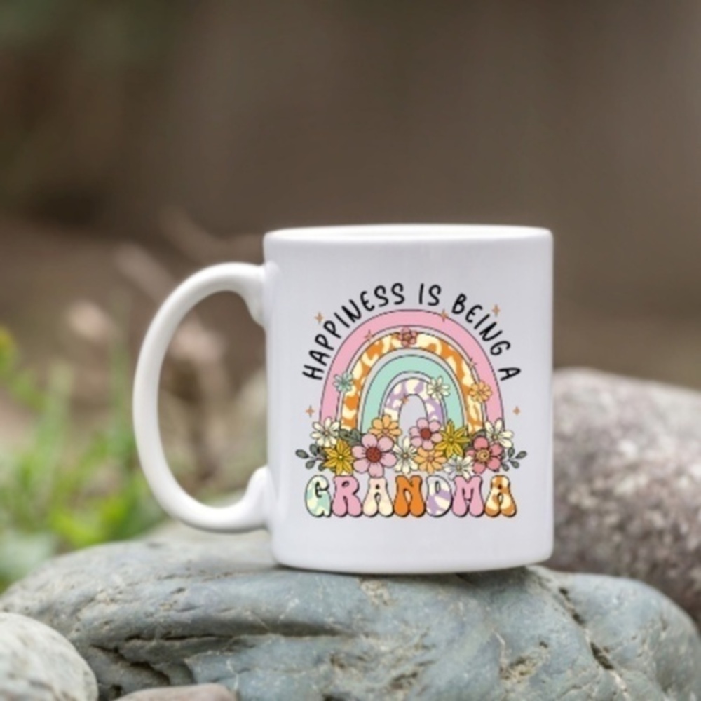 Happiness Is Being A Grandma White Ceramic Coffee Mug